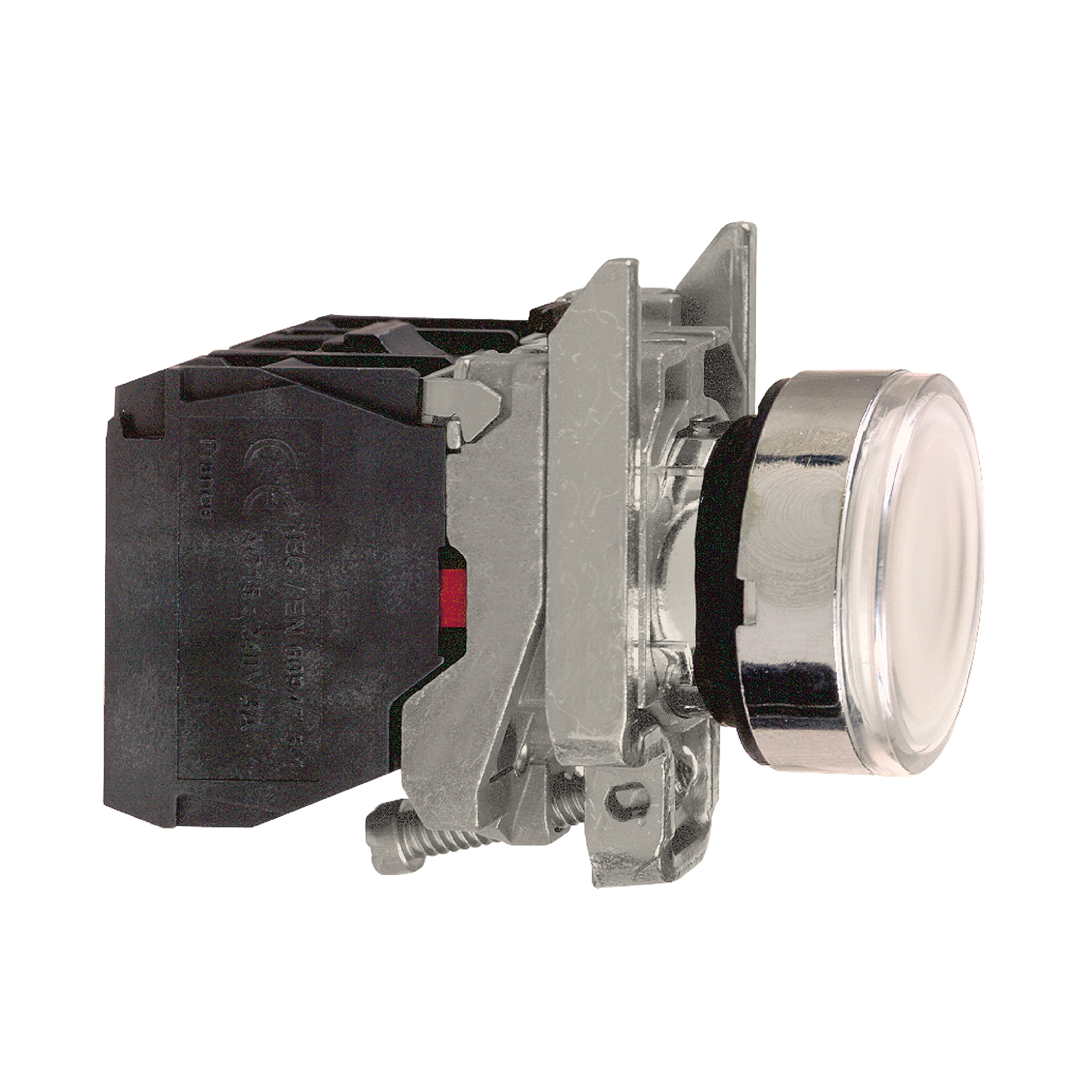 Schneider Electric-XB4BW3165-Harmony XB4 - poussoir lumineux - 1F+1O - blanc - Ø22 - alim directe < 250V