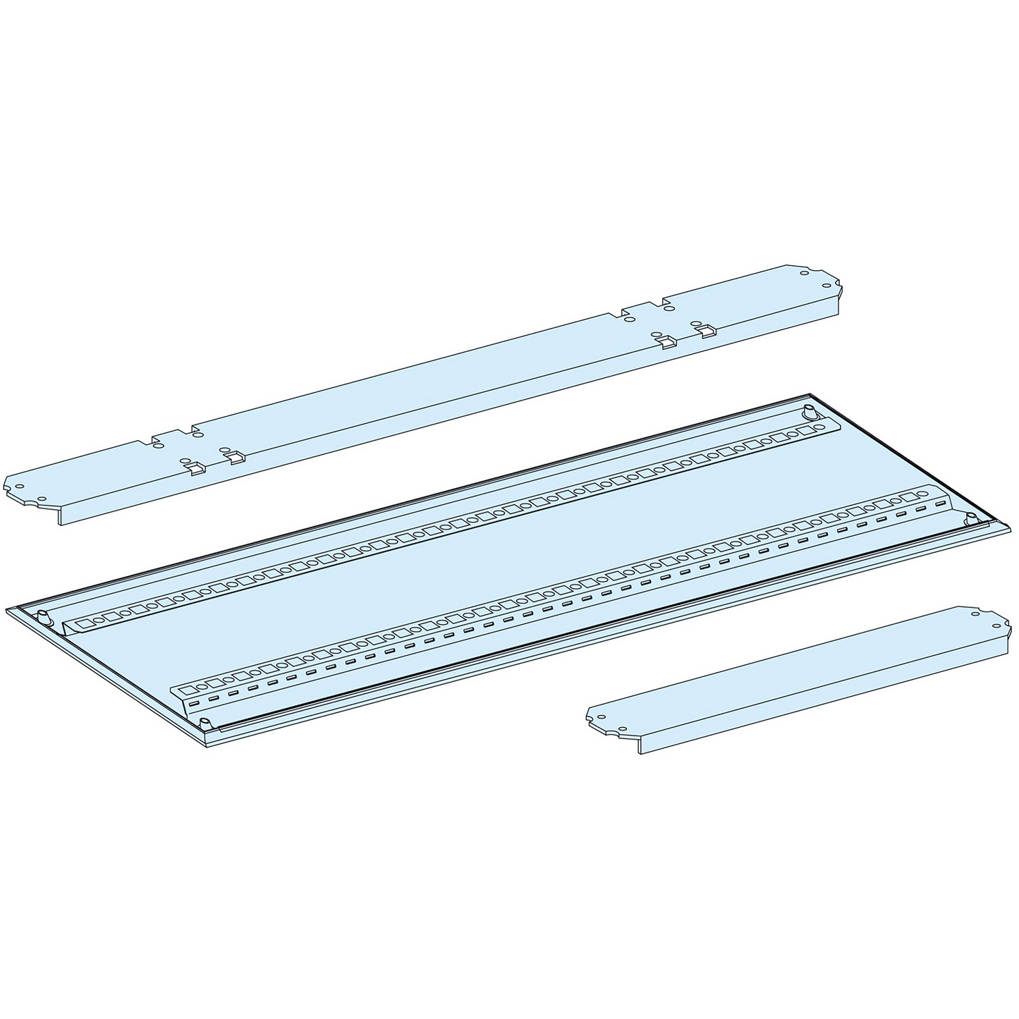 Schneider Electric-LVS08316-PrismaSeT G  - Fond coffret extension L600 - IP55 - 23M - RAL9003