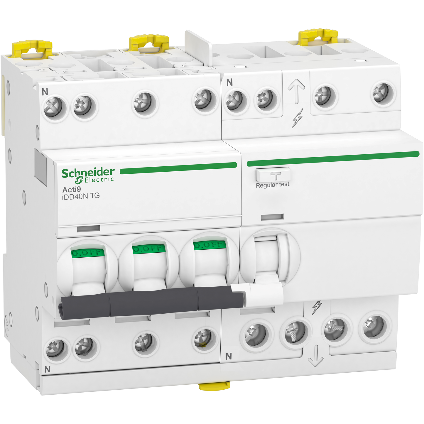 Schneider Electric-A9DX3732-Acti9 iDD40N - Disj dif. tête de grp 3P+N 32A - C - 6000A/10kA - 30mA Type A-SI