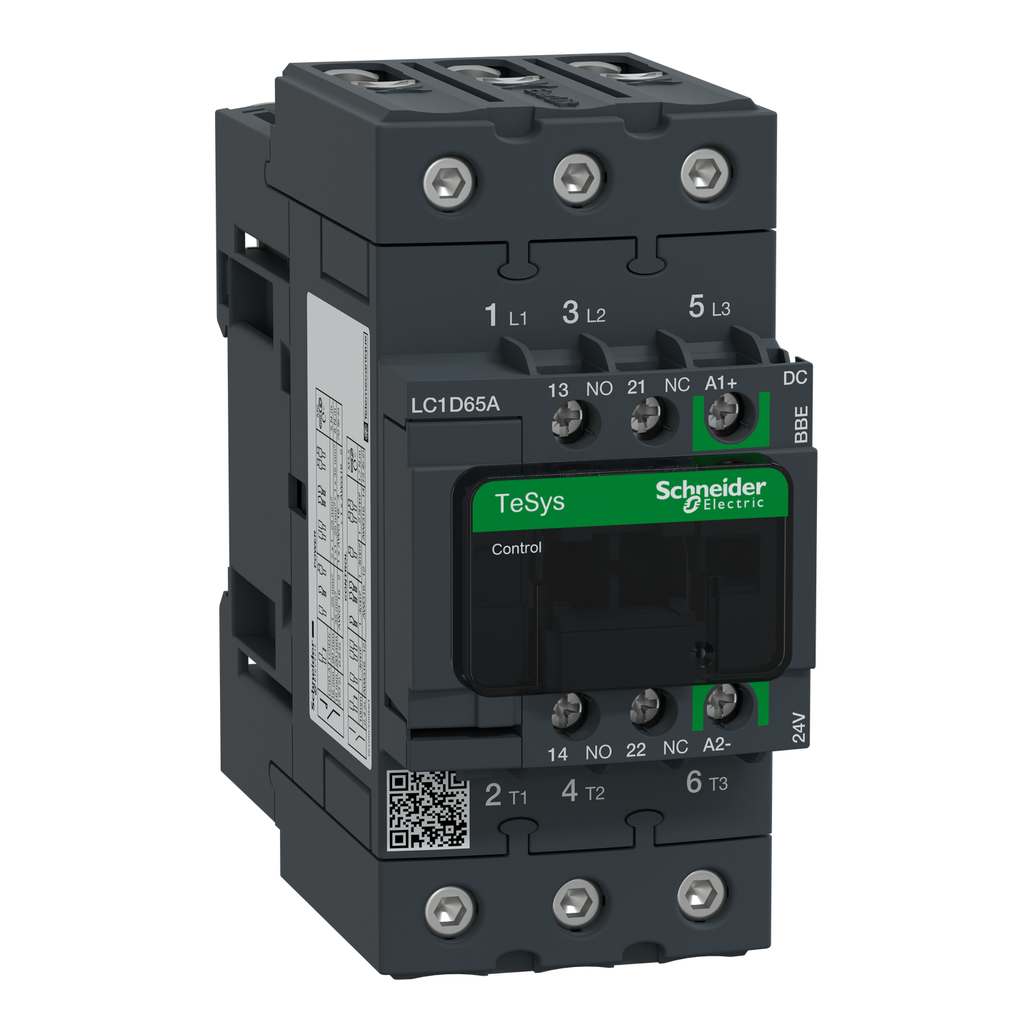 Schneider Electric-LC1D65ABBE-TeSys D - contacteur - 3P(3NO) - AC3 - <= 440V 65A - 24Vcc - Everlink