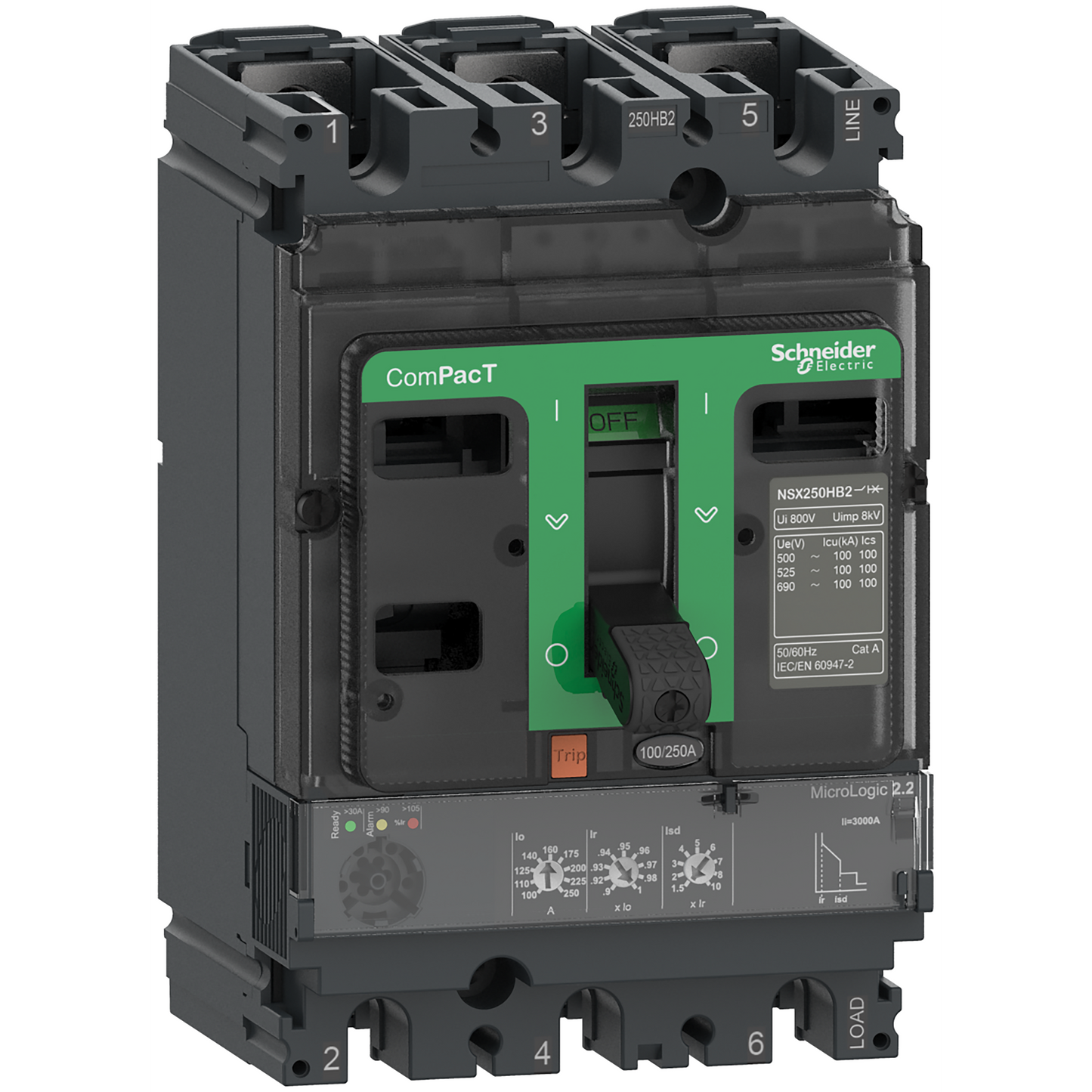 Schneider Electric-C25N32D250-NSX250N dsj ML2.2 250A 3P3D fx