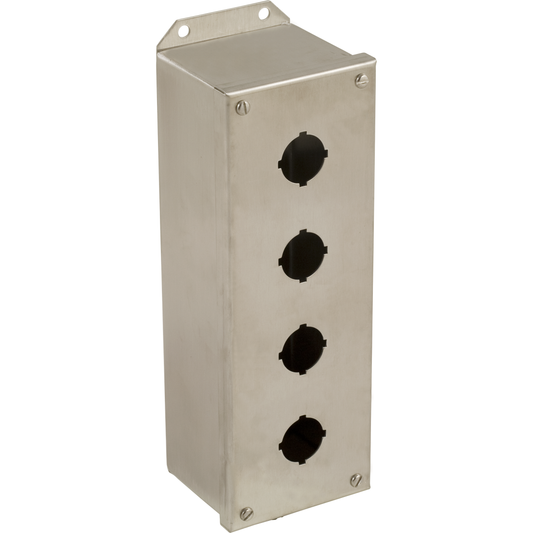 Schneider Electric-9001KYSS4-Harmony 9001K - poste de commande vide - acier inoxydable - 4 découpes - Ø30