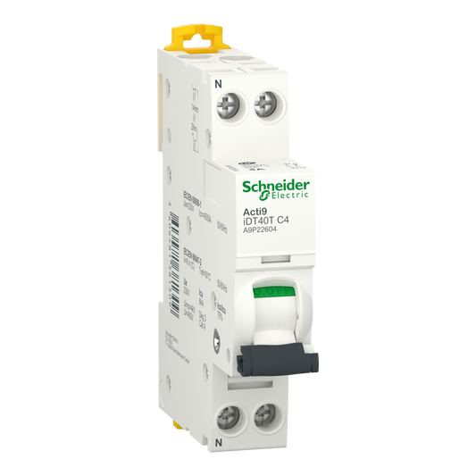 Schneider Electric-A9P22604W-W-iDT40T  1P+N 4A Cb C 6kA
