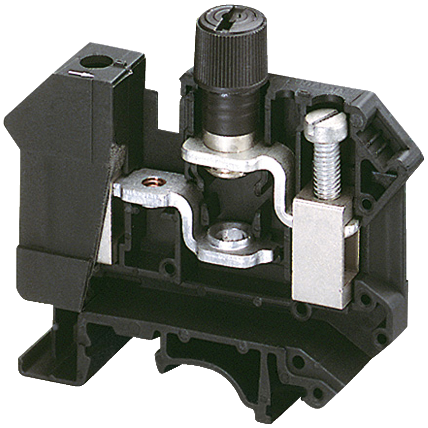 Schneider Electric-NSYTRV162SF-Borne à vis - sectionn. à fusible 5x20mm - support fixe - 2 points 16mm² - noir