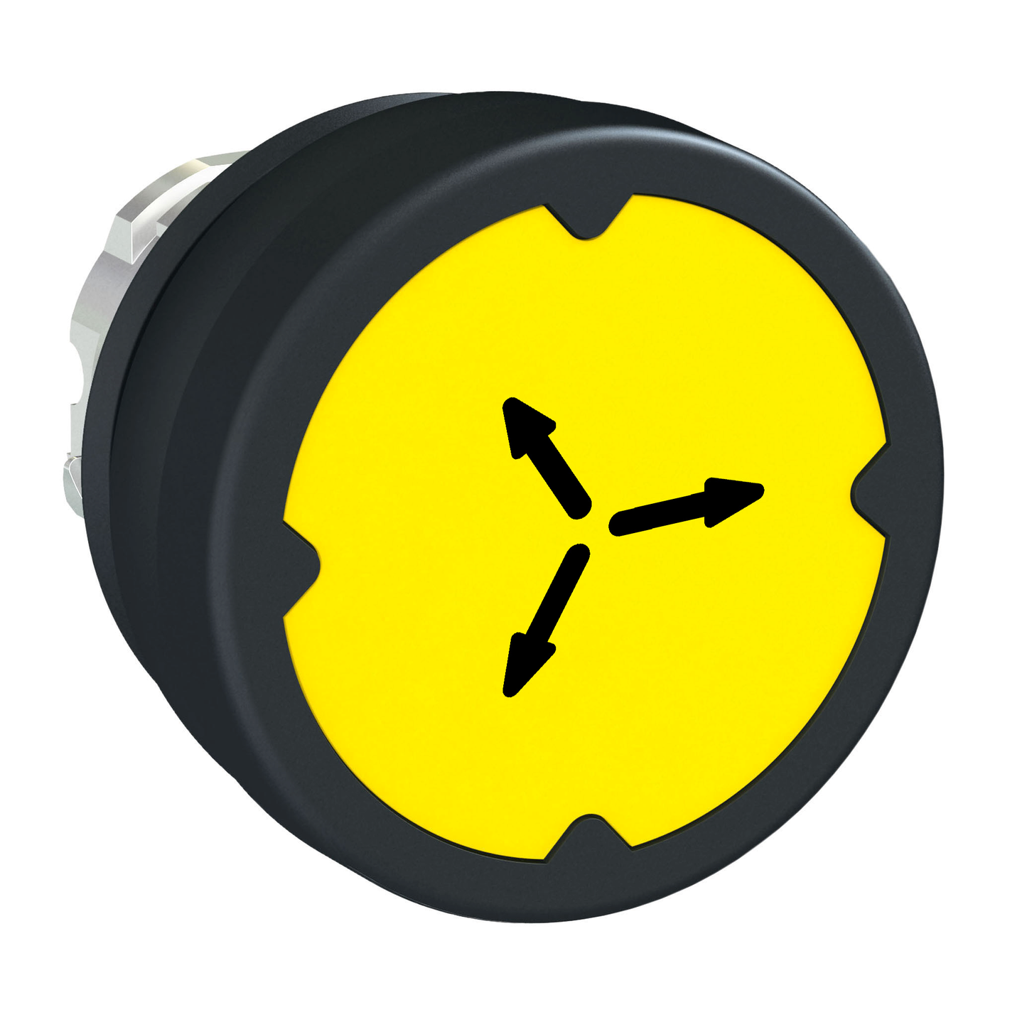 Schneider Electric-ZB4BC58009RA-Harmony tête de BP Ø37 IP69K - Ø22 - jaune - avec marquage - symbole pivoté 90°