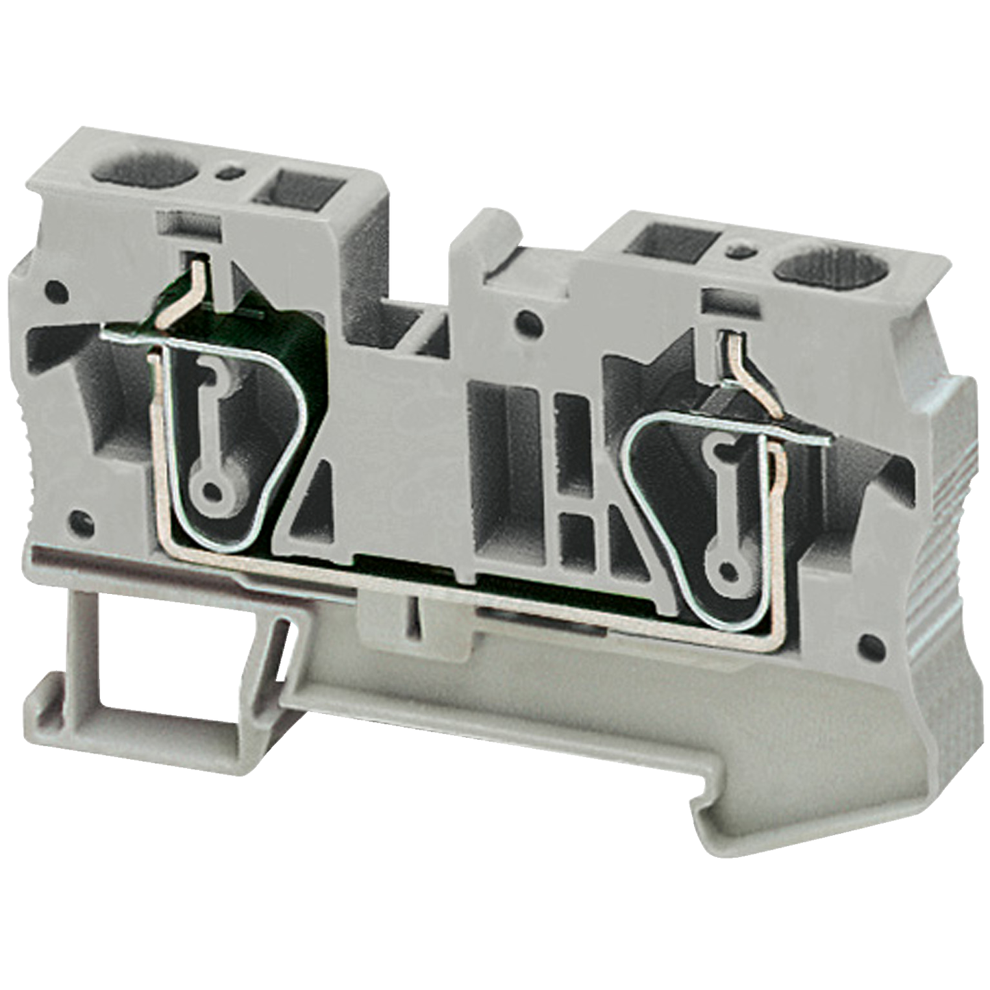 Schneider Electric-NSYTRR62-Borne à ressort - passant - 2 points - 6mm² - gris