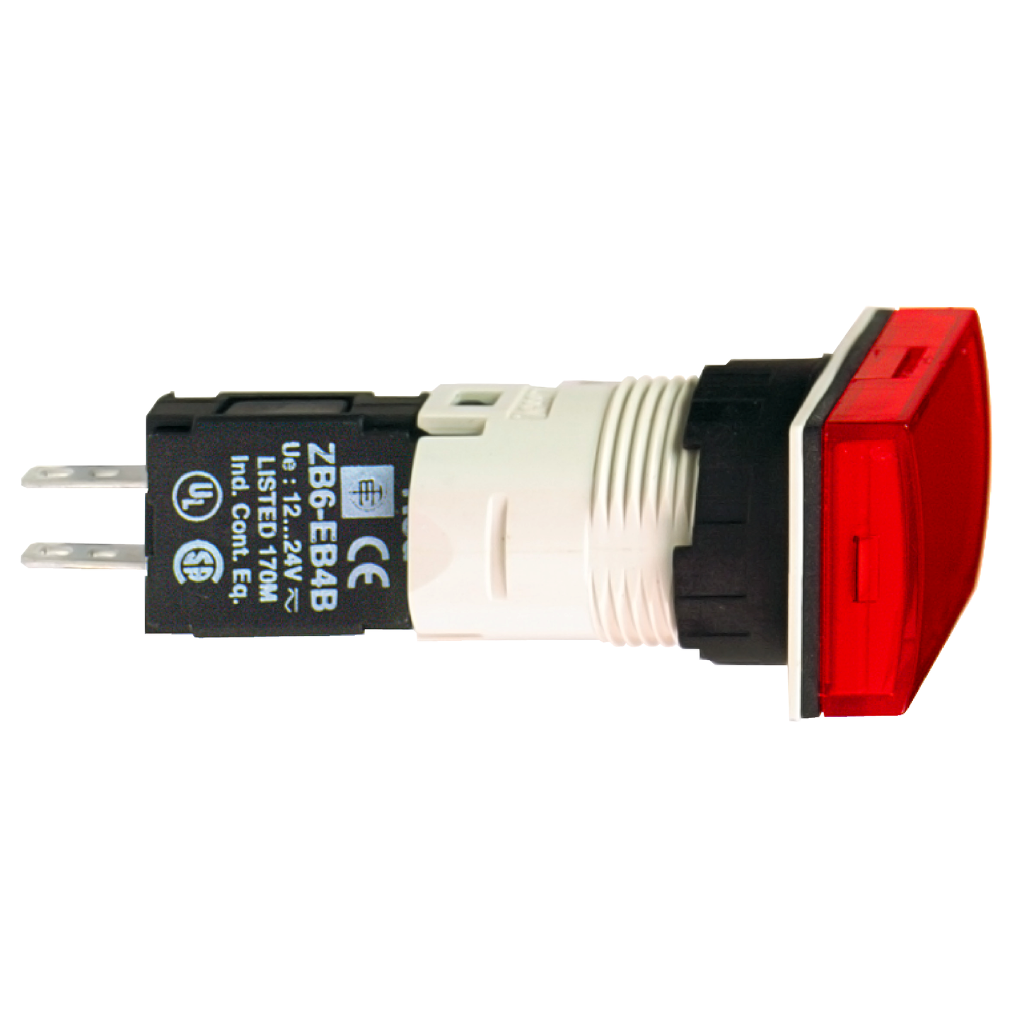 Schneider Electric-XB6DV4BB-Harmony XB6 - voyant rect. - Ø16mm - IP65 - DEL intégrée - 24V - cosses - rouge