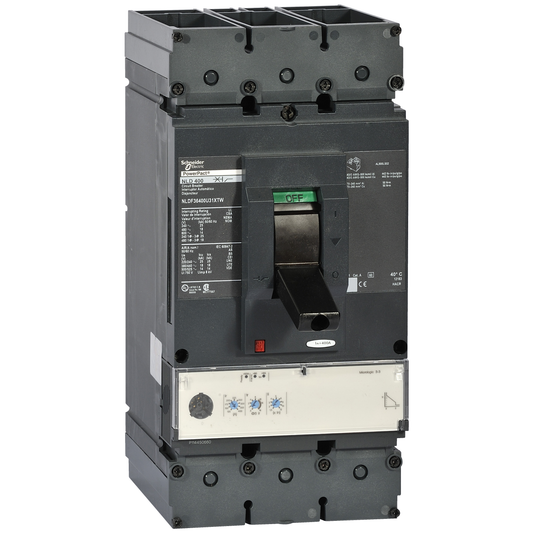 Schneider Electric-NLDF36600U31XTW-PowerPact L - disjoncteur 600A - sans bornes - 18kA Micrologic 3.3 600A 3P 3d