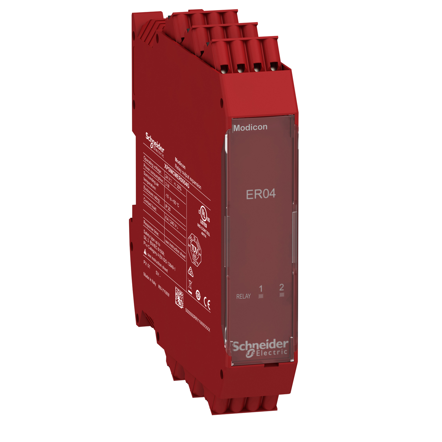 Schneider Electric-XPSMCMER0004G-Preventa XPSMCM - module extension 4 sorties relais 2NO+1NC connecteur à ressort