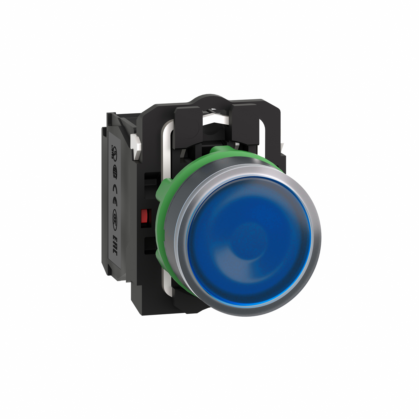Schneider Electric-XB5AW36G5-Harmony bt-pous lumineux bleu Ø22 - impulsion - 120V - 1O+1F