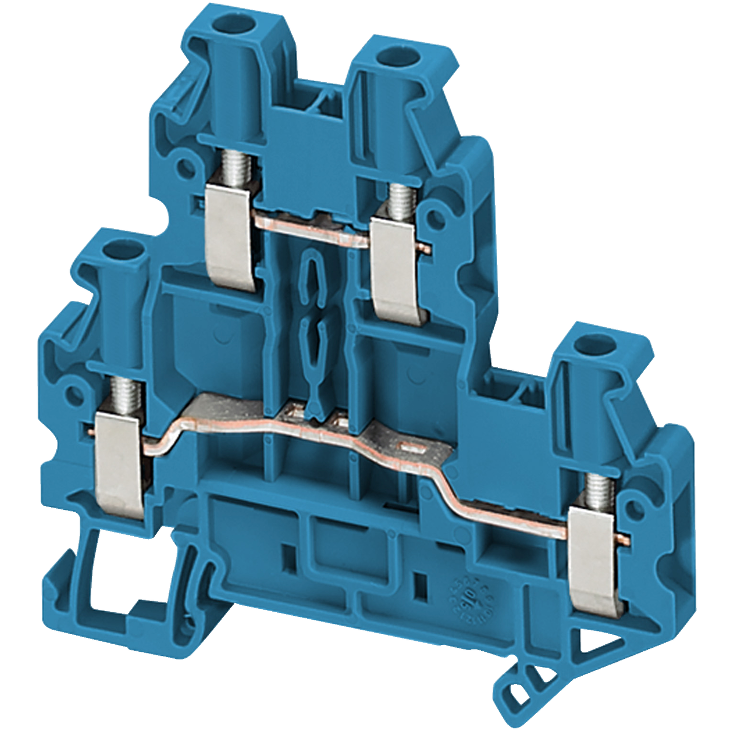 Schneider Electric-NSYTRV24DBL-Borne à vis - 2 niveaux - passant - 4 points - 2,5mm² - bleu