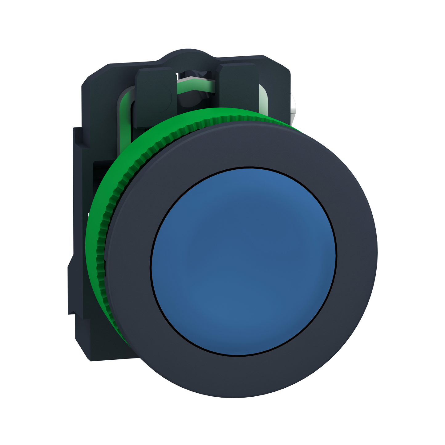 Schneider Electric-XB5FA61-Harmony XB5 - bouton poussoir à impulsion - flush - bleu - 1F - vis étrier