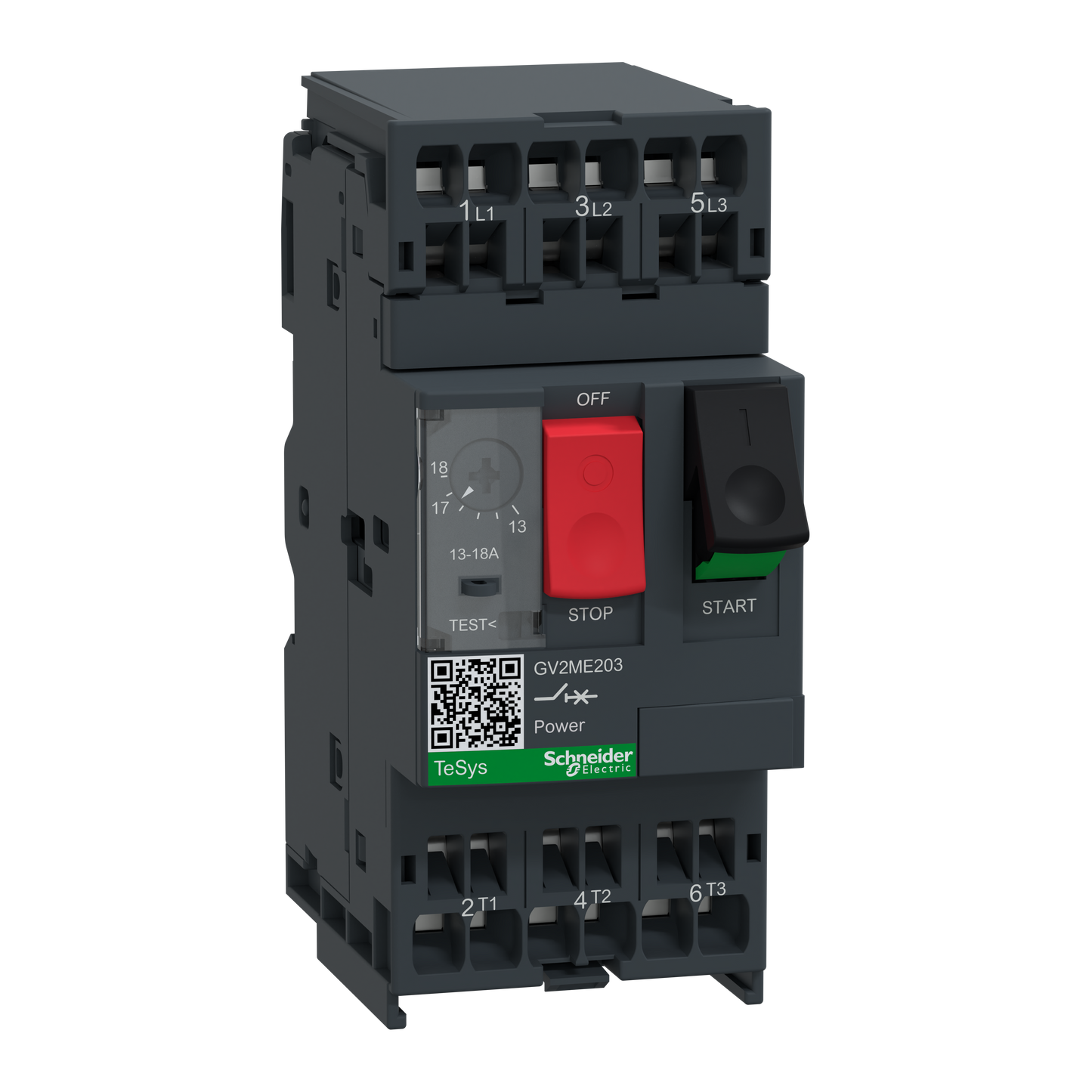Schneider Electric-GV2ME203-TeSys GV2ME - disj. moteur - 13..18A - 3P 3d - déclencheur magnéto-thermique