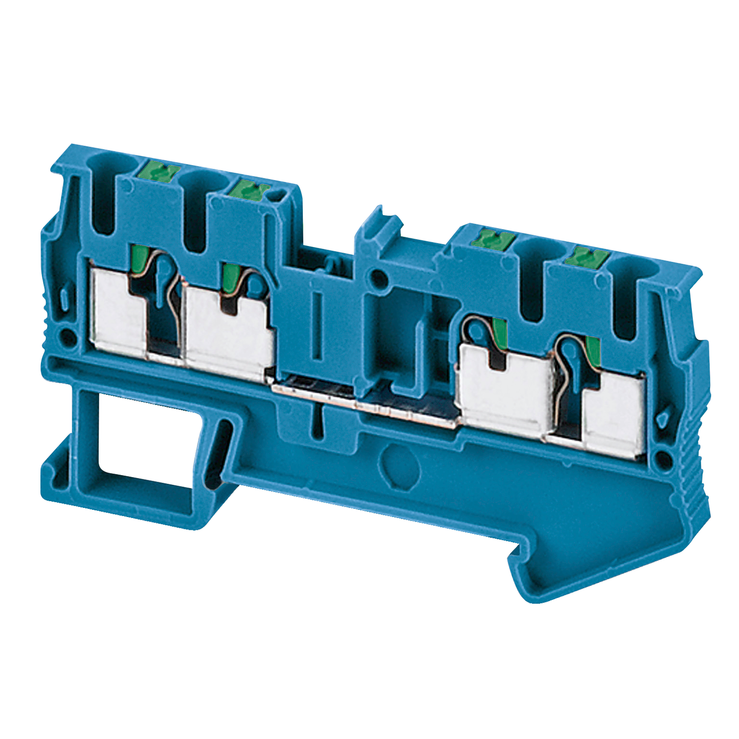 Schneider Electric-NSYTRP24BL-Borne push-in - passant - 4 points - 2,5mm² - bleu