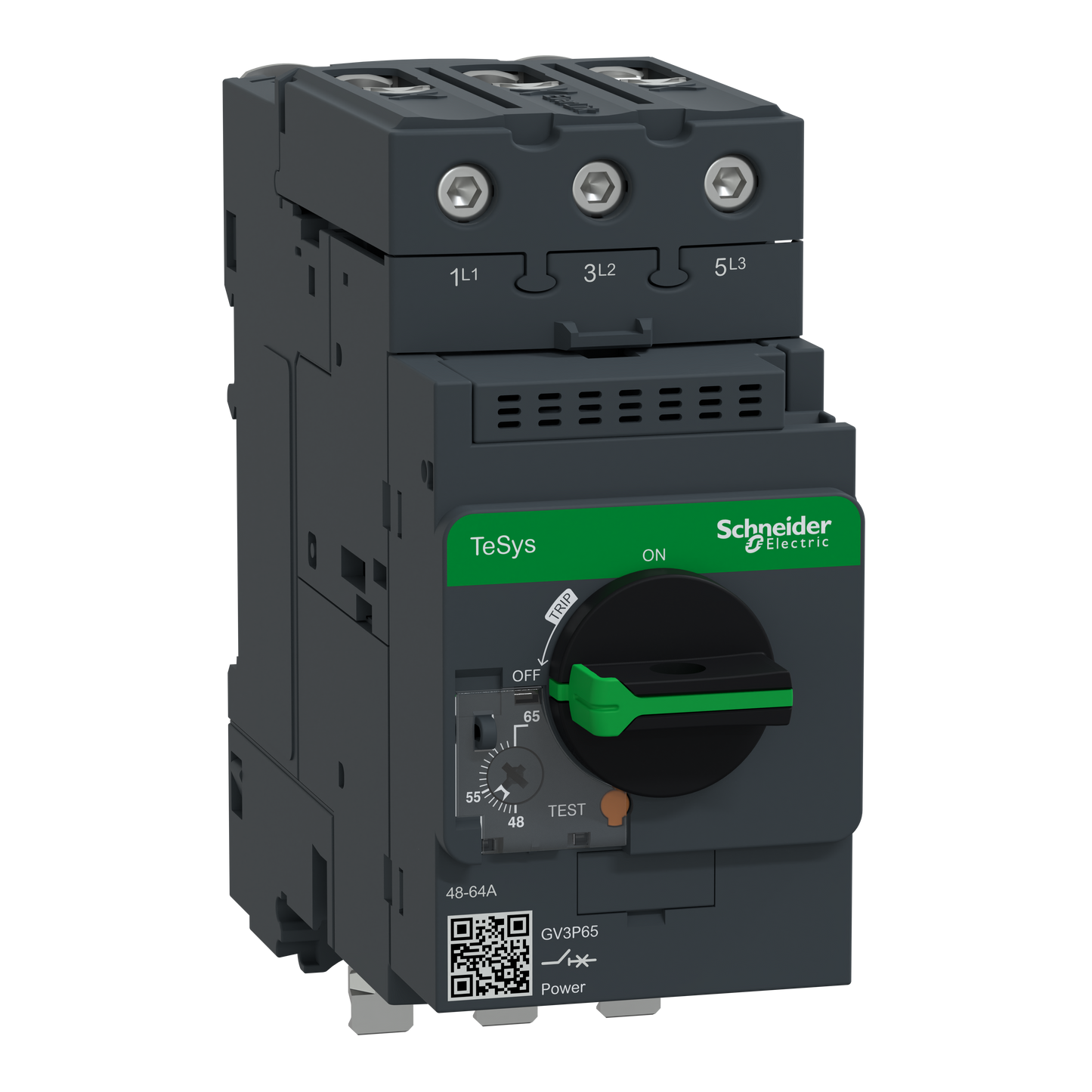 Schneider Electric-GV3P651-TeSys - disjoncteur moteur GV3 - 3P - 48A à 65A - Everlink BTR (1 bornier)