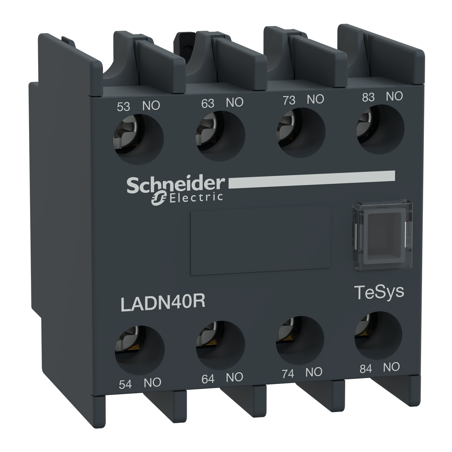 Schneider Electric-LADN40R-TeSys D - bloc contacts aux frontaux - 4F - bornes vis-étriers - 17V/1mA