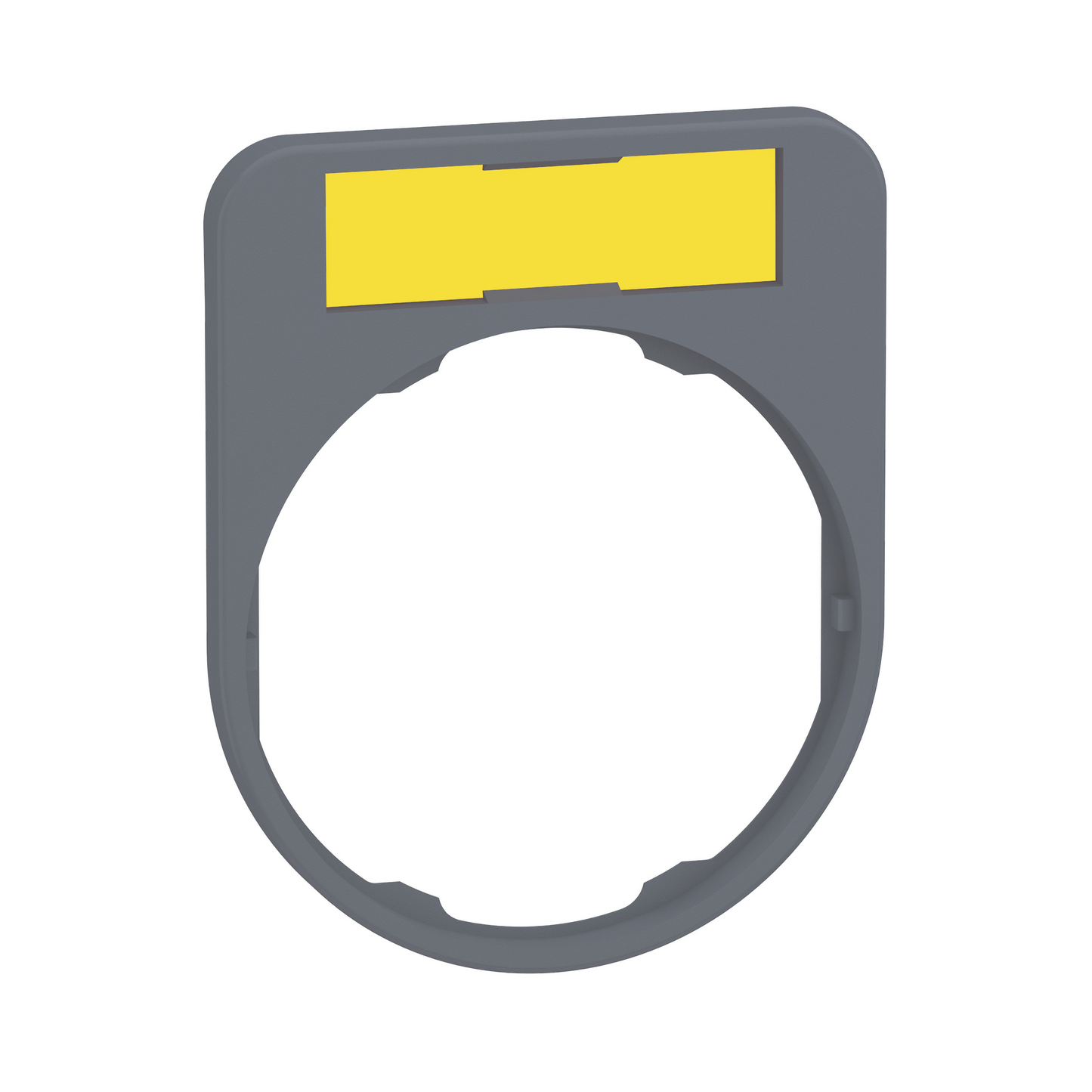 Schneider Electric-ZBYF4101C0-Harmony - porte-étiquette plate 30x40 - flush - plastiq gris - étiq 8x27 vierge