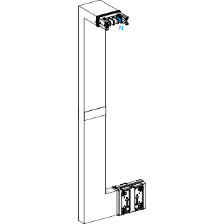 Schneider Electric-KSA400DMCL41F-Canalis KSA - coude mult. coupe feu 400A-vers haut & gauche-A&C=250mm-B=700-1200