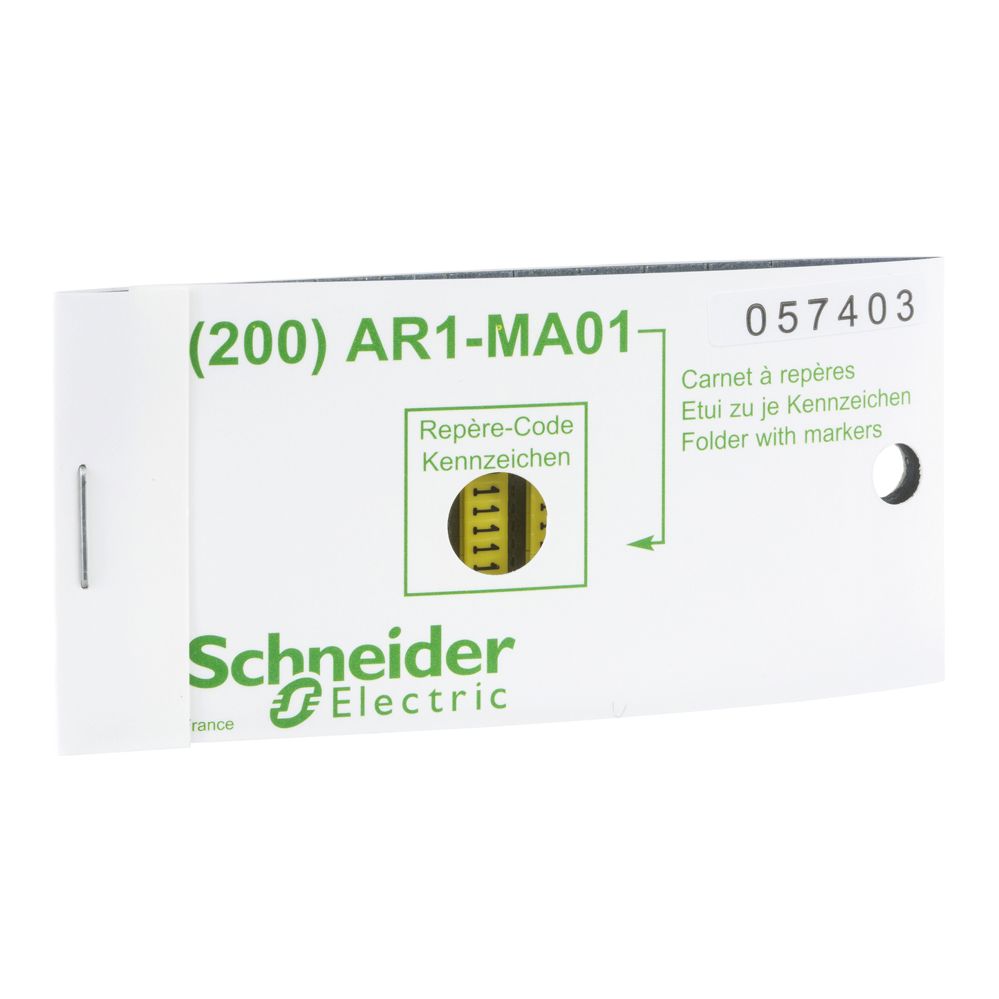 Schneider Electric-AR1MB01S-AR1 - repère encliquetable - jaune - caractère S
