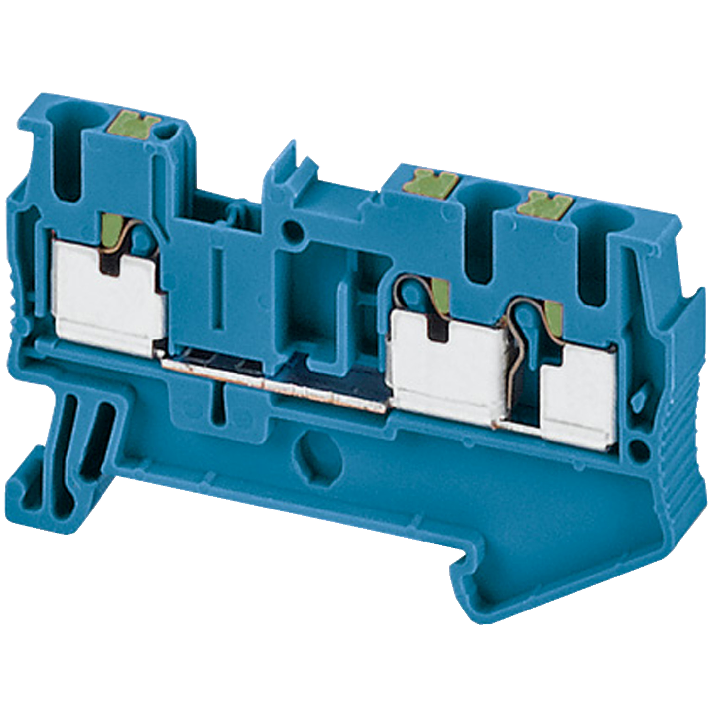 Schneider Electric-NSYTRP23BL-Borne push-in - passant - 3 points - 2,5mm² - bleu