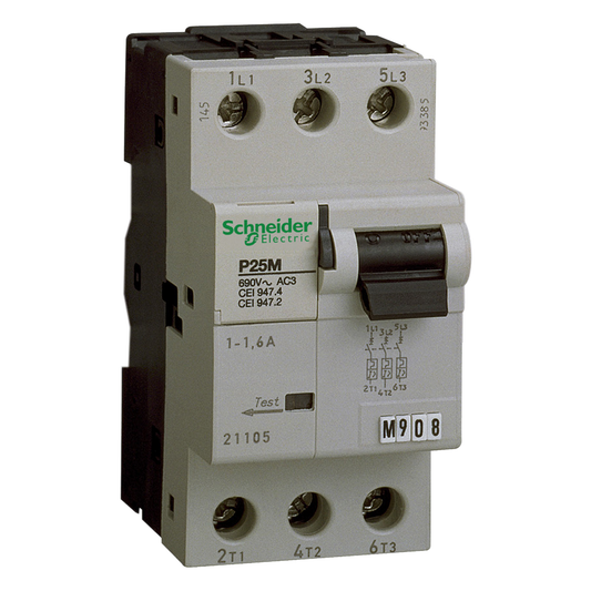 Schneider Electric-21105-P25M - disjoncteur moteur - 1,6A - 3P 3d - déclencheur magnéto-thermique