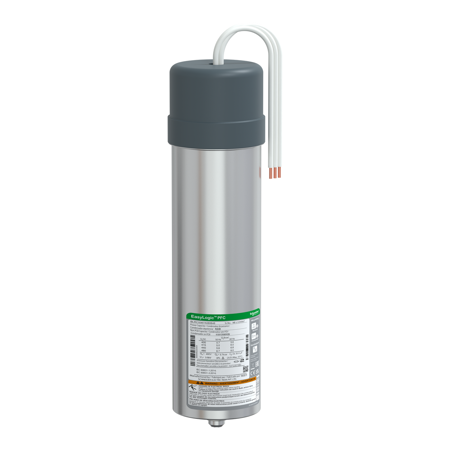 Schneider Electric-BLRCS067A080B48-CONDENSATEUR CAN SDY 6.7/8KVAR 480V
