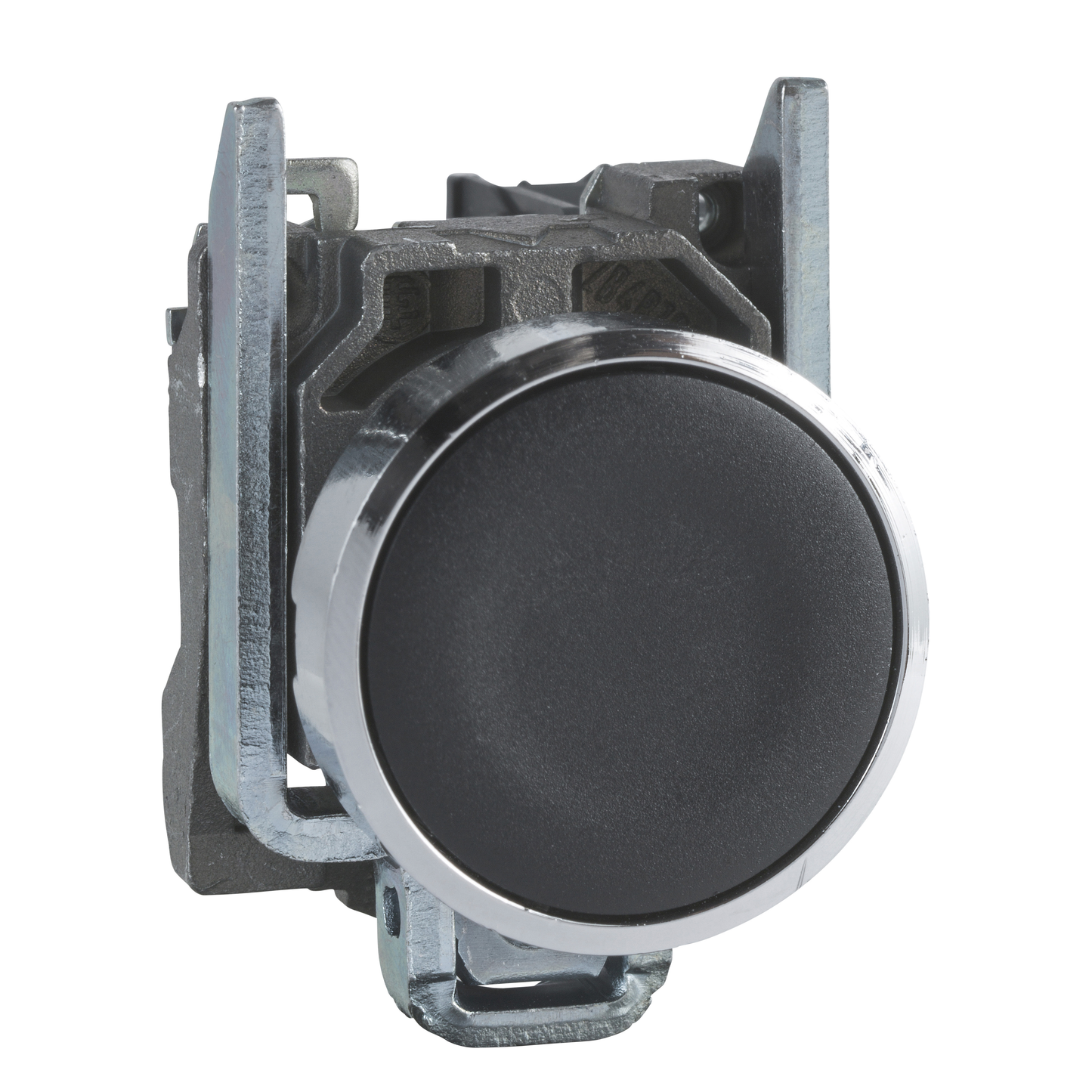 Schneider Electric-XB4BA22-Harmony XB4 - bouton poussoir à impulsion - Ø22 - noir - 1O - vis étrier