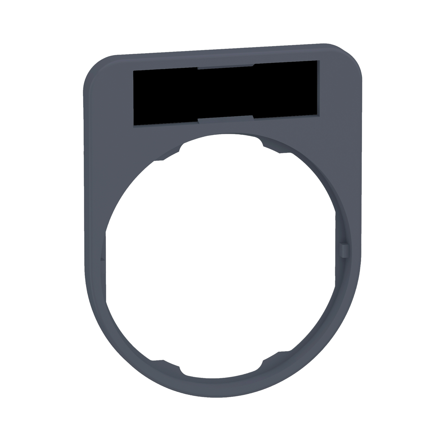 Schneider Electric-ZBYF2101C0-Harmony - porte-étiquette plate 30x40 - flush - plastique gris - vierge