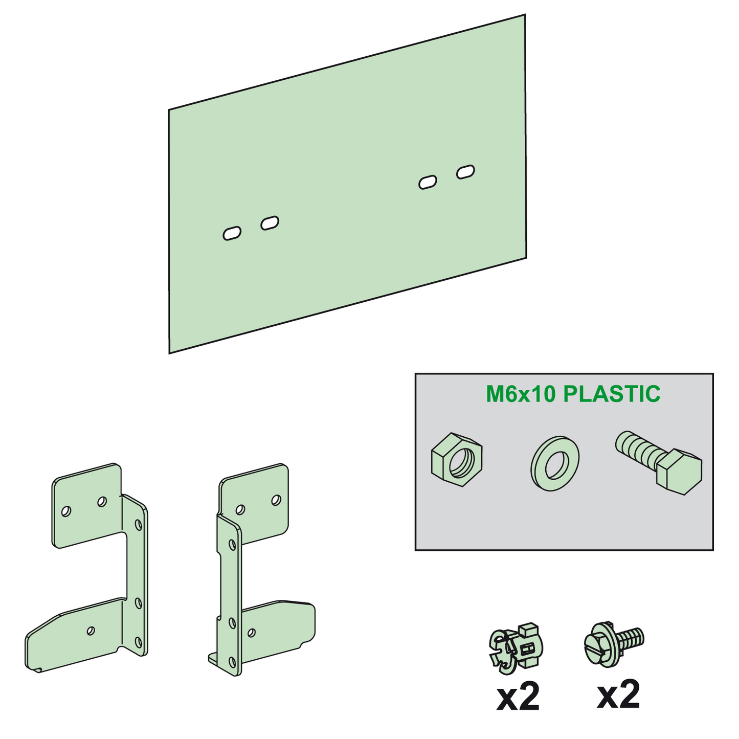 Schneider Electric-LVS04624-Linergy LGYE - Kit écran isolement éclisse - neutre