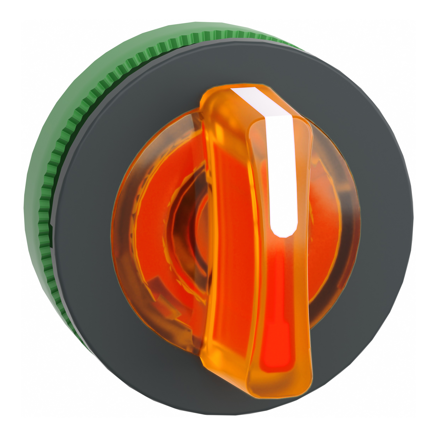 Schneider Electric-ZB5FK1353-Harmony XB5 - tête bouton à manette lumineux - flush - 3 pos fix - orange