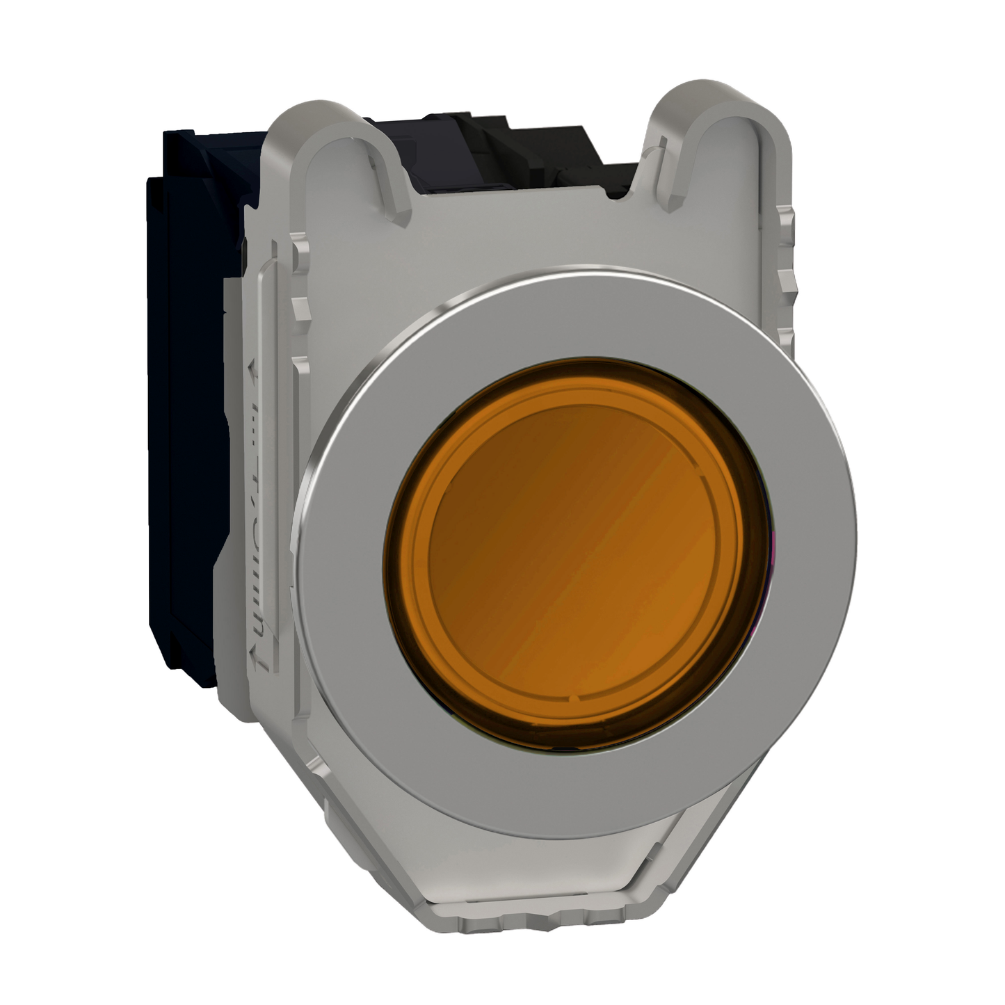 Schneider Electric-XB4FW35M5-Harmony XB4 - BP lumineux DEL - flush - orange - 1O+1F - 230V - vis étrier