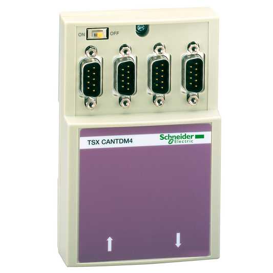 Schneider Electric-TSXCANTDM4-Modicon - boîtier de dérivation CANopen - 1 bornier à viset 4 SUB-D9
