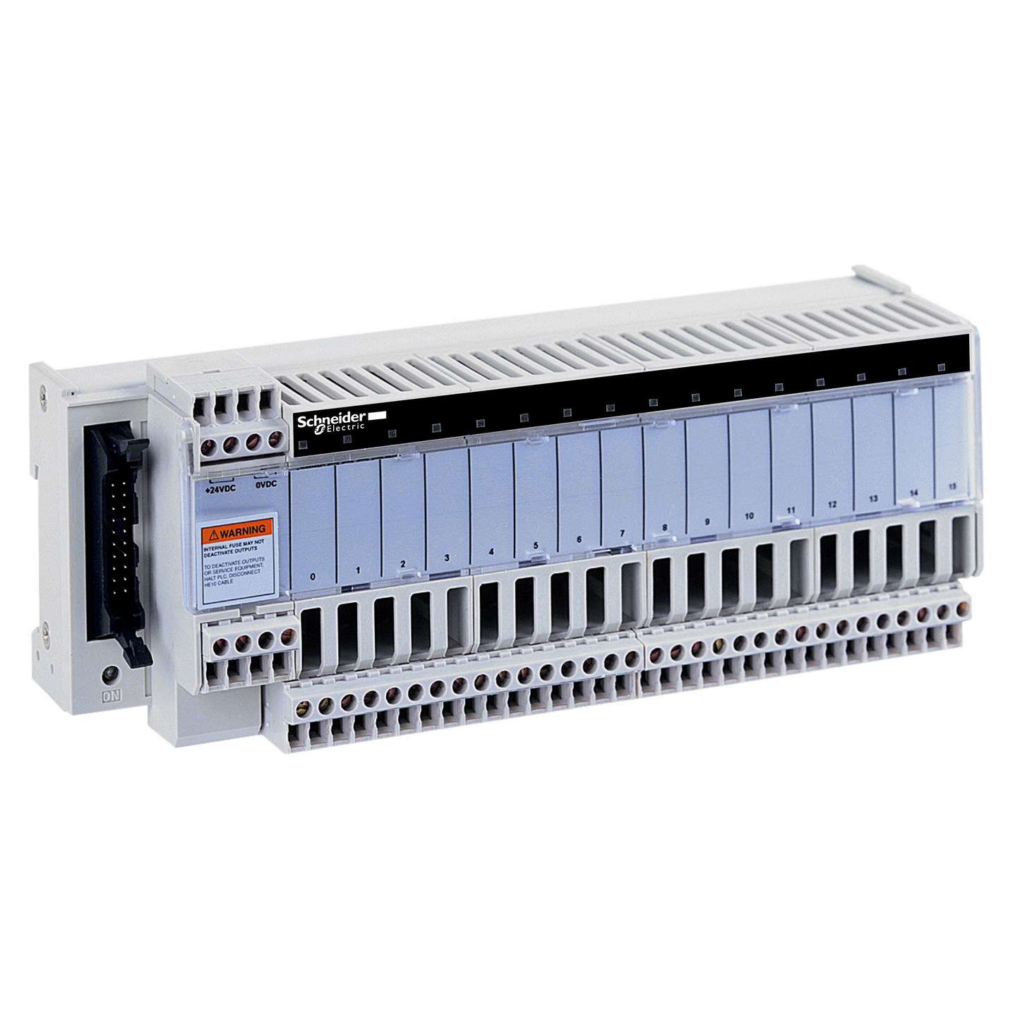 Schneider Electric-ABE7S16E2E0-Telefast ABE7 - embase - relais de sortie statique soudé - 16 entrées - 48Vca