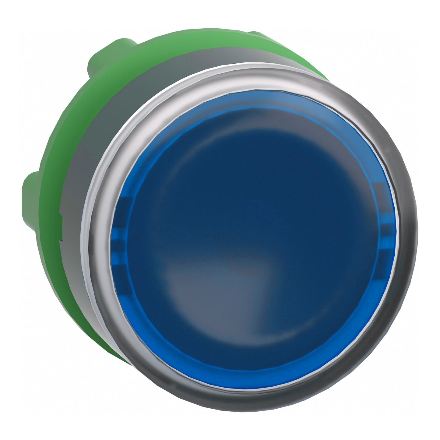 Schneider Electric-ZB5AA68-Harmony tête de bouton poussoir lumineux - Ø22 - pour insertion étiquette - bleu