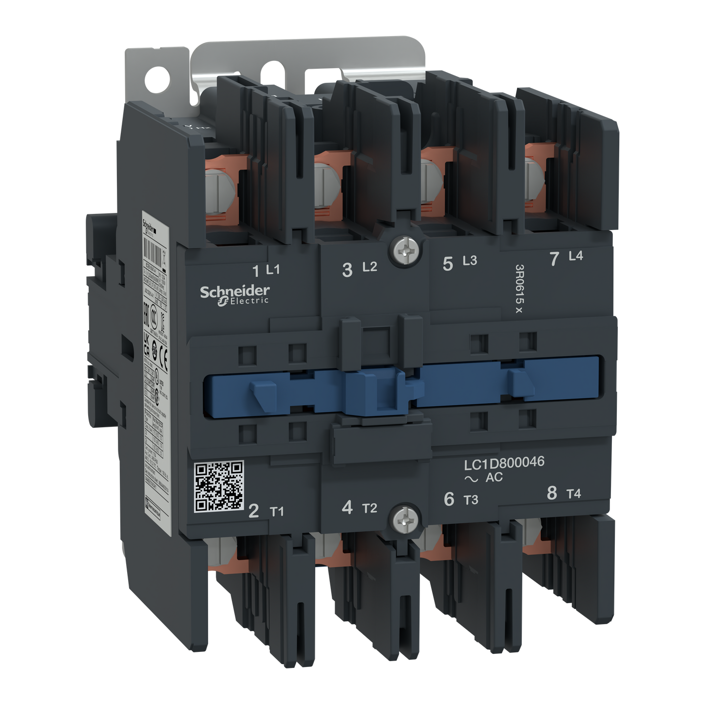 Schneider Electric-LC1D800046P7-TeSys LC1D - contacteur - 4P - AC-1 440V - 125A - bobine 230Vca