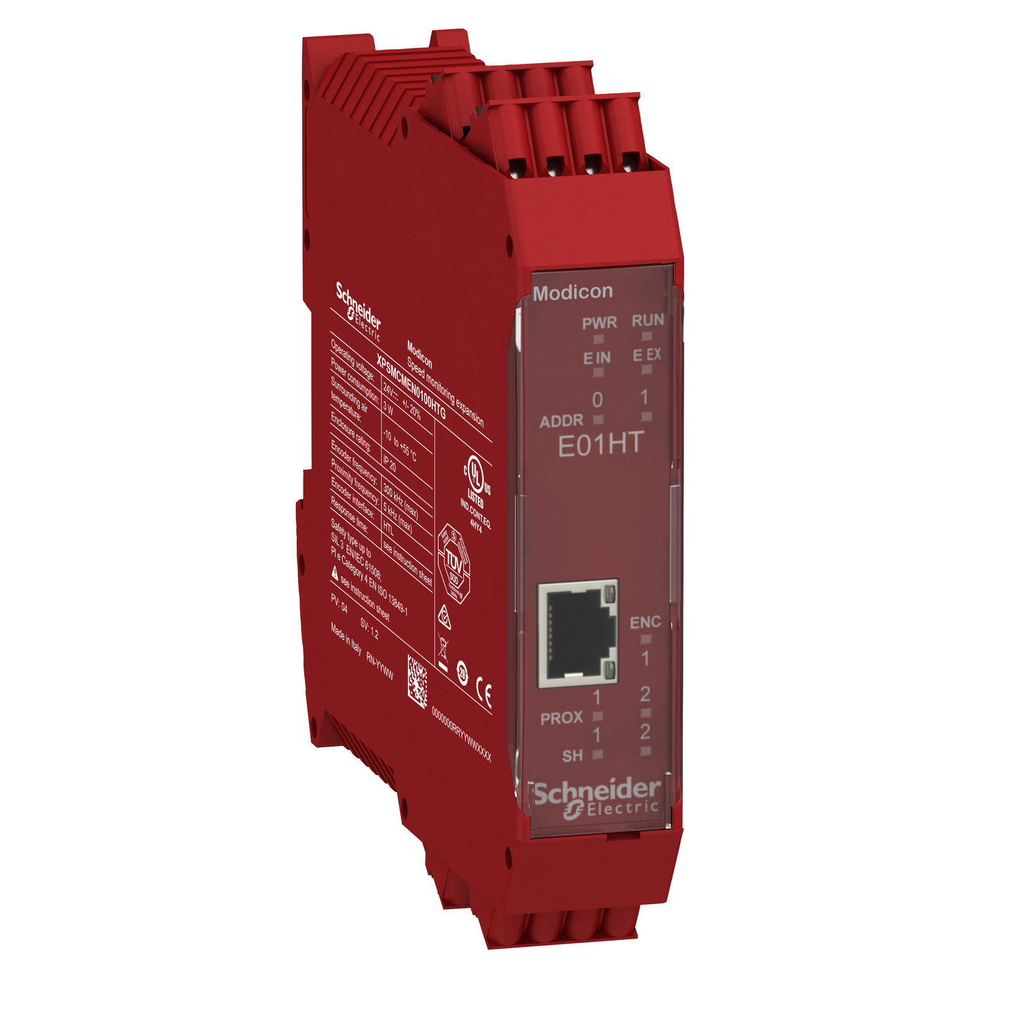 Schneider Electric-XPSMCMEN0100HTG-Preventa XPSMCM - module de contrôle de vitesse codeur HTL connecteur ressort
