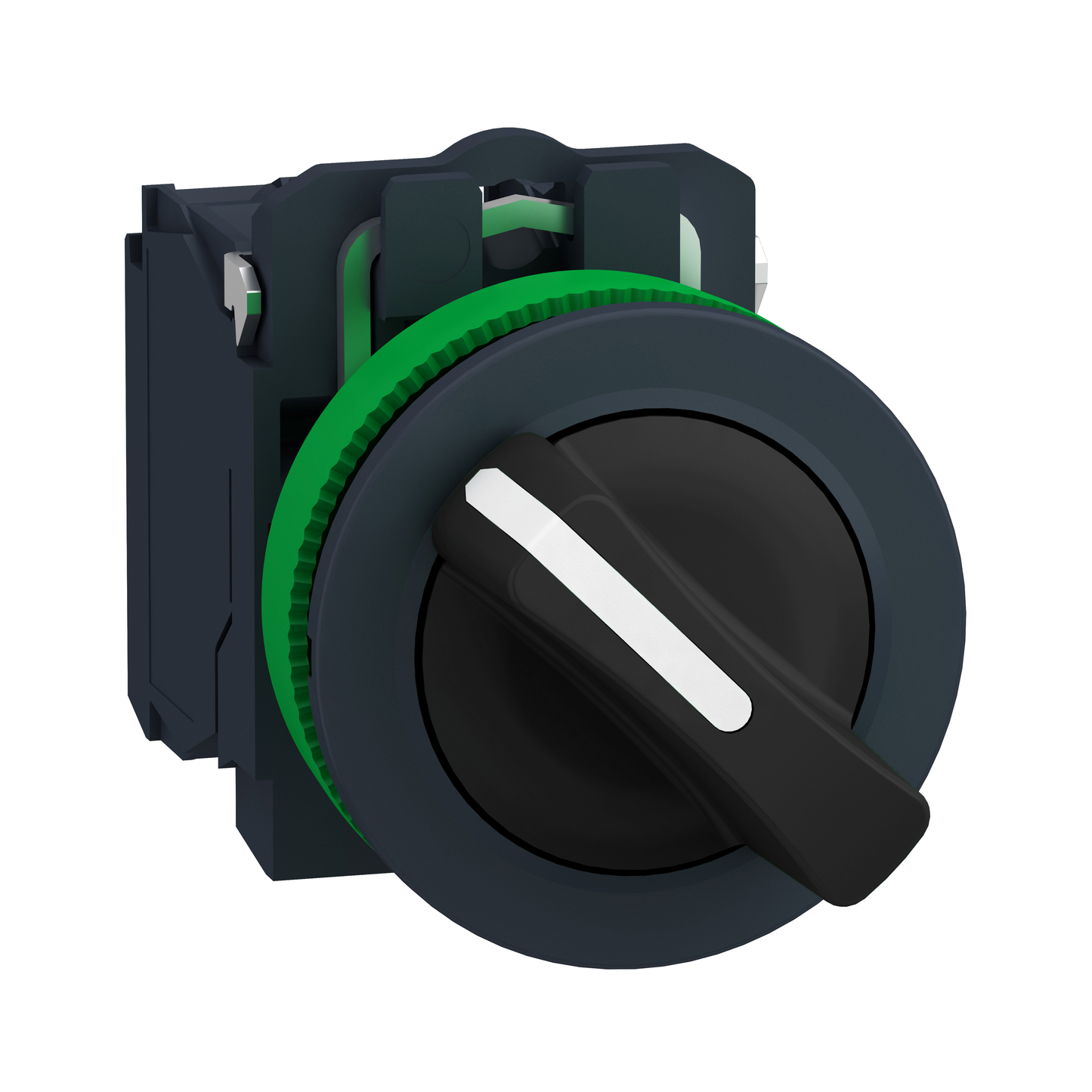 Schneider Electric-XB5FD25-Harmony XB5 - bouton à manette - flush - 2 posit fixe - noir - 1O+1F - vis