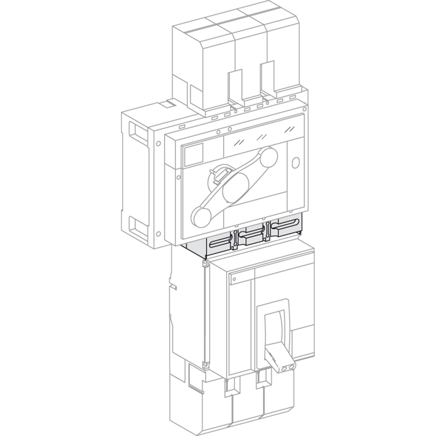 Schneider Electric-31314-ComPacT NS - cache raccordement - 4 pôles