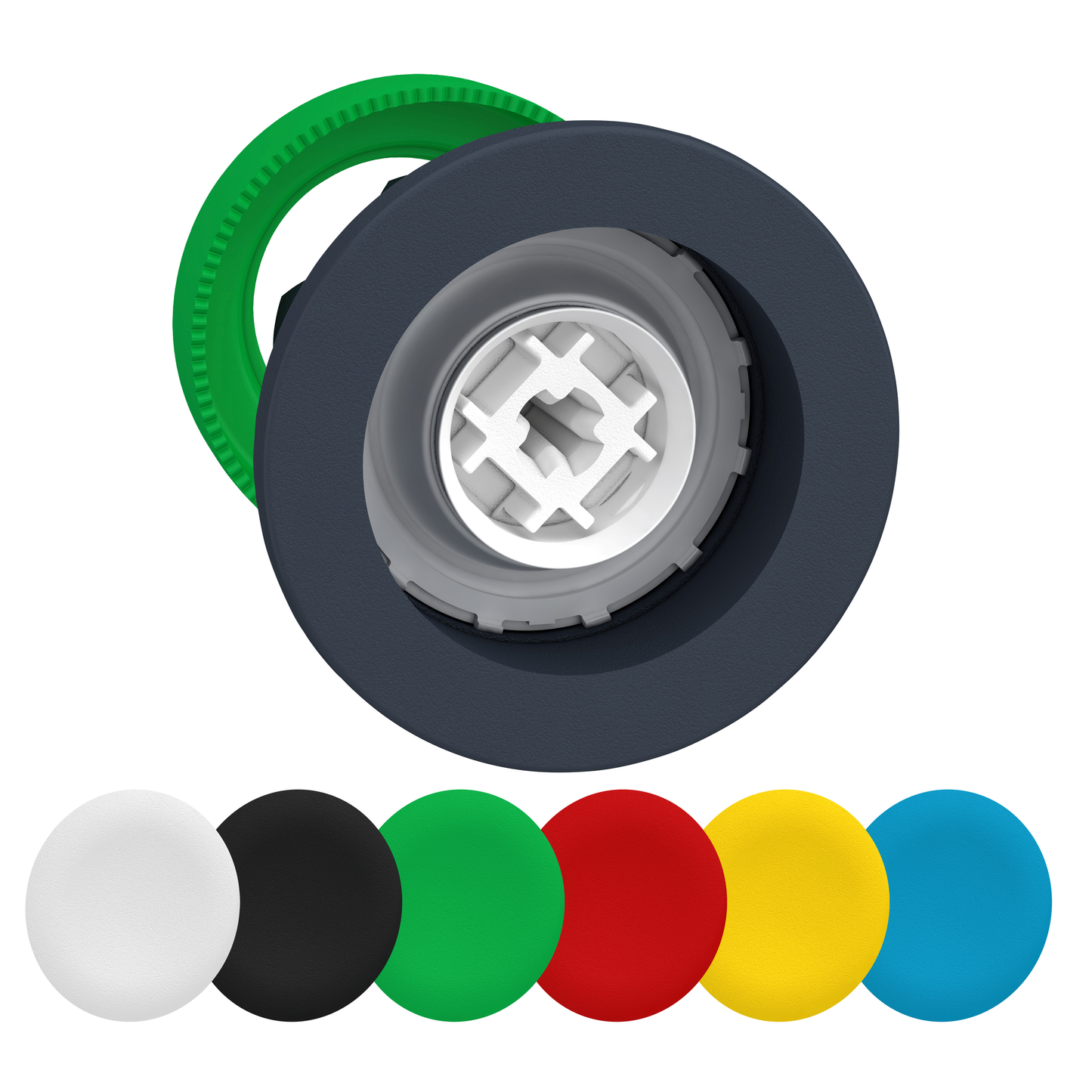 Schneider Electric-ZB5FA9-Harmony XB5 - tête bouton poussoir à impulsion - flush - 6 couleurs