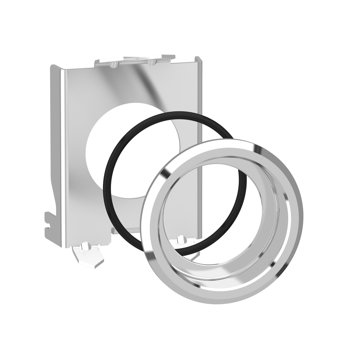 Schneider Electric-ZB4BZ021-Harmony XB4 - kit de montage encastré - Ø22 - pour BP et voyant lumineux