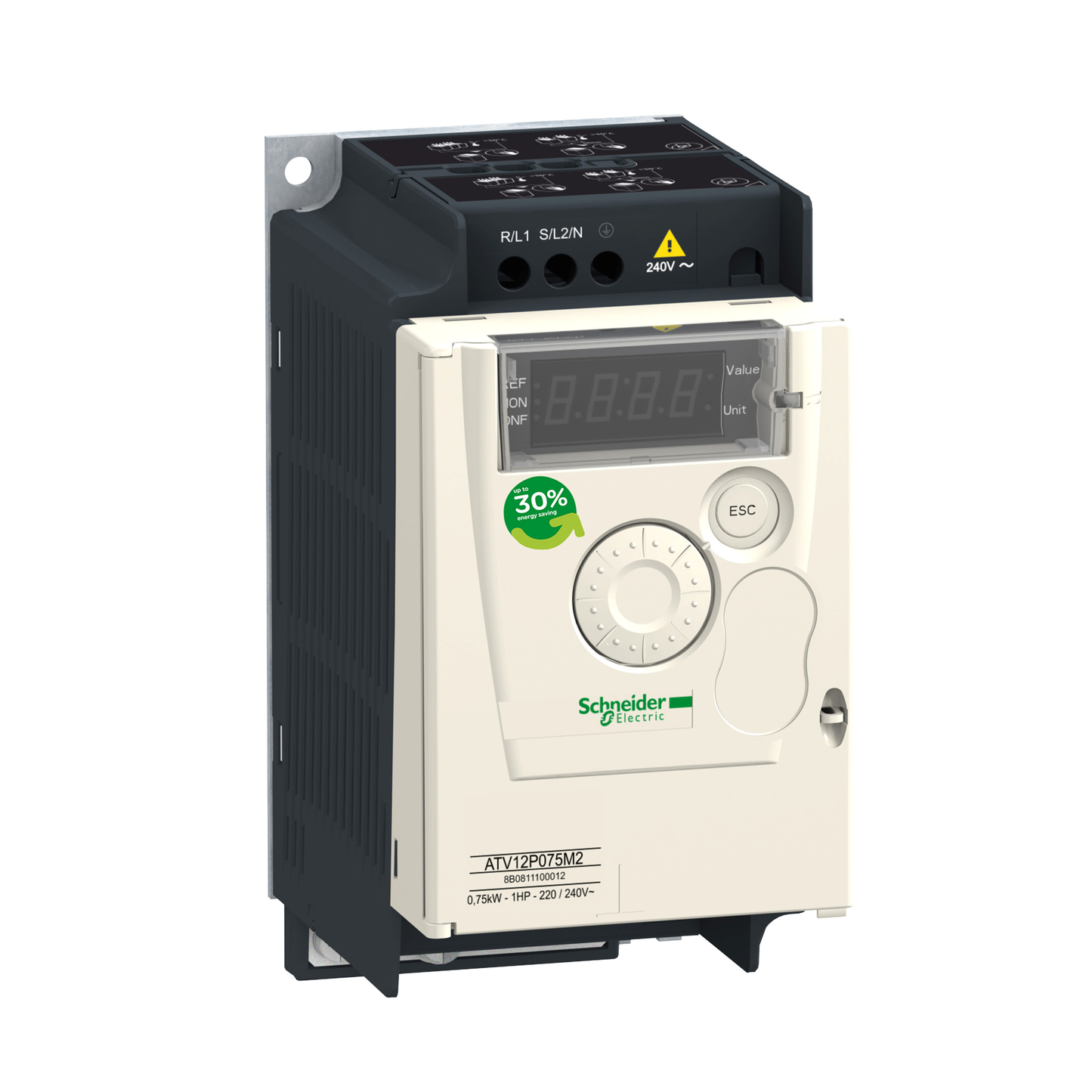 Schneider Electric-ATV12P075M3-ATV12 0.75KW 240V 3PH