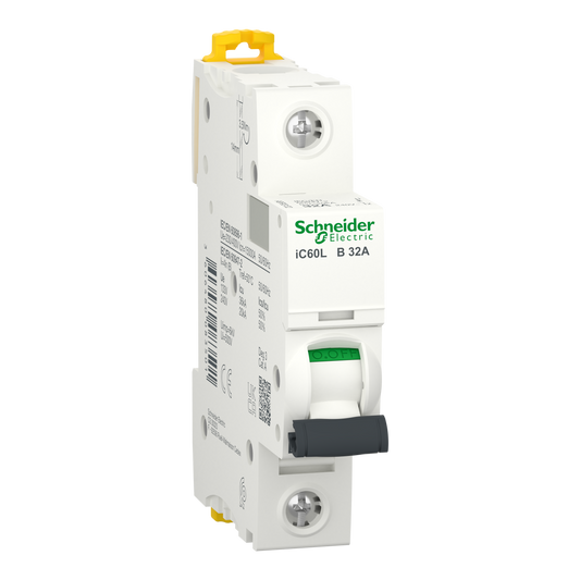 Schneider Electric-A9F93132-Acti9 iC60L - Disjoncteur - 1P - 32A - Courbe B - 230Vac - 15000A/20kA