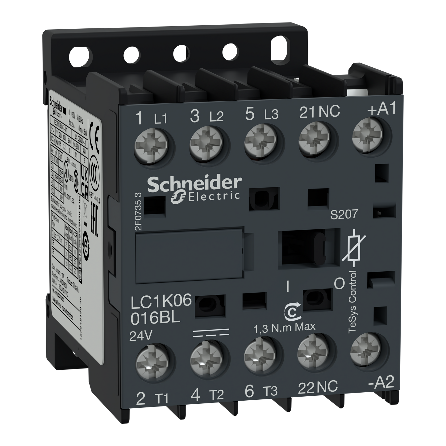 Schneider Electric-LC1K12016BLS207-CONTACTEUR 3P 12A AC3 24V