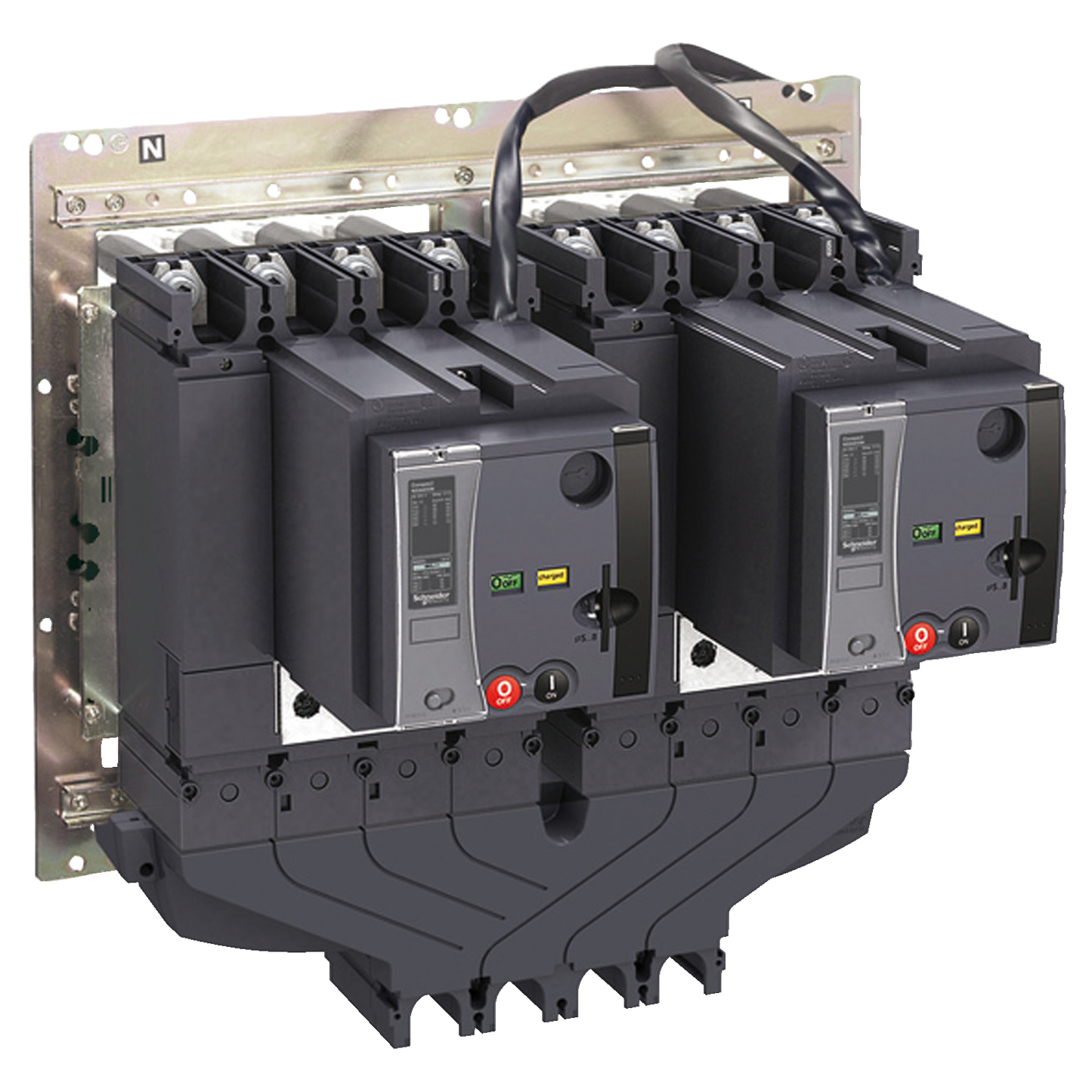 Schneider Electric-LV432619-ComPacT NSX630 - Jeu de barres de couplage aval pour inverseur de source - 3P