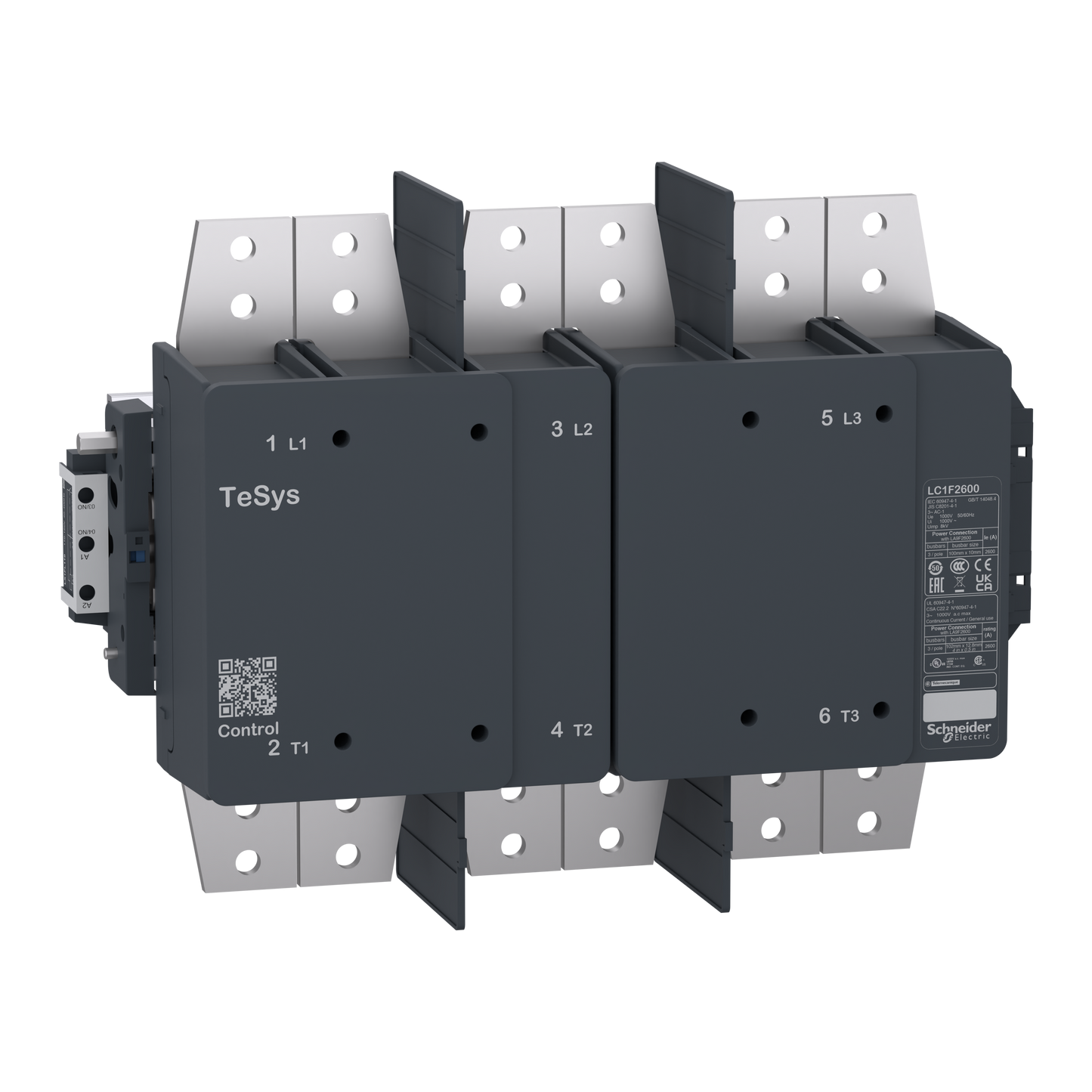 Schneider Electric-LC1F2600-TeSys LC1F - contacteur - 3P - AC-1 1000V 2600A - sans bobine