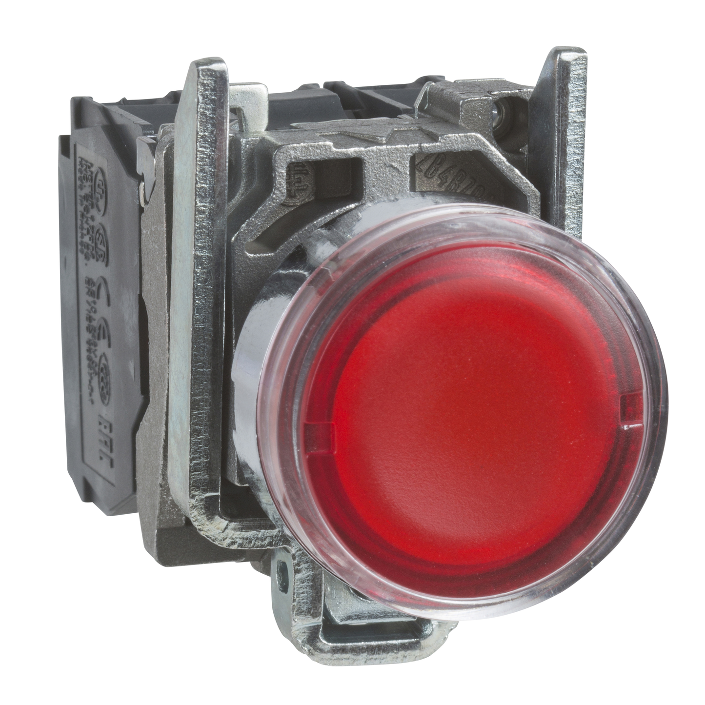 Schneider Electric-XB4BW34M5-Harmony XB4 - poussoir lumineux LED - 1F+1O - rouge - Ø22 - 230VAC