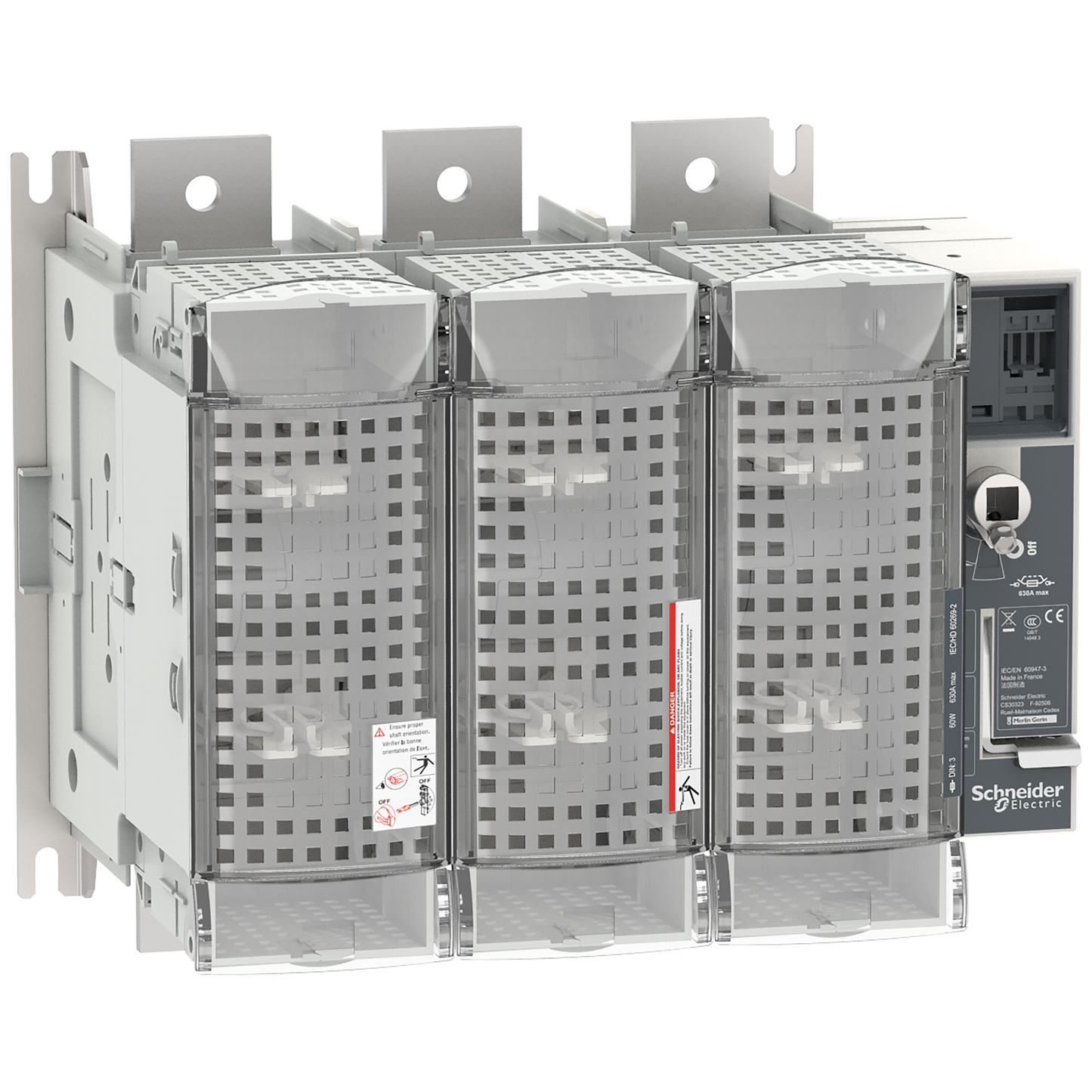 Schneider Electric-LV481453-FuPact GS - interrupteur sectionneur fusible - 630A - 3P - DIN 3 - F&R CTRL