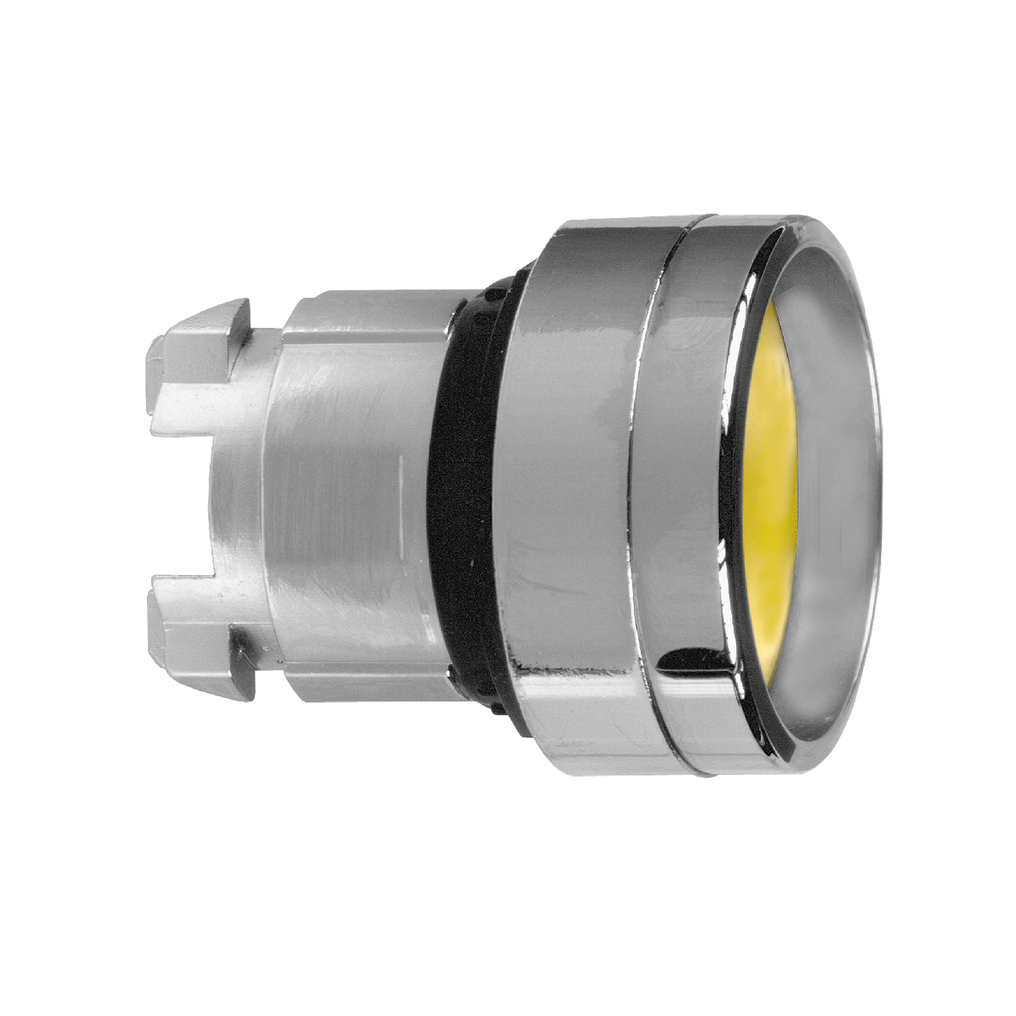 Schneider Electric-ZB4BA56-Harmony XB4 - tête bouton poussoir - encastré - collerette haute - Ø22 - jaune
