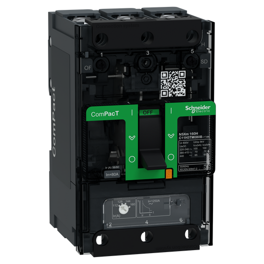 Schneider Electric-C11H3TM080B-NSXmH DISJ 3P3D TMD 80A COSSE