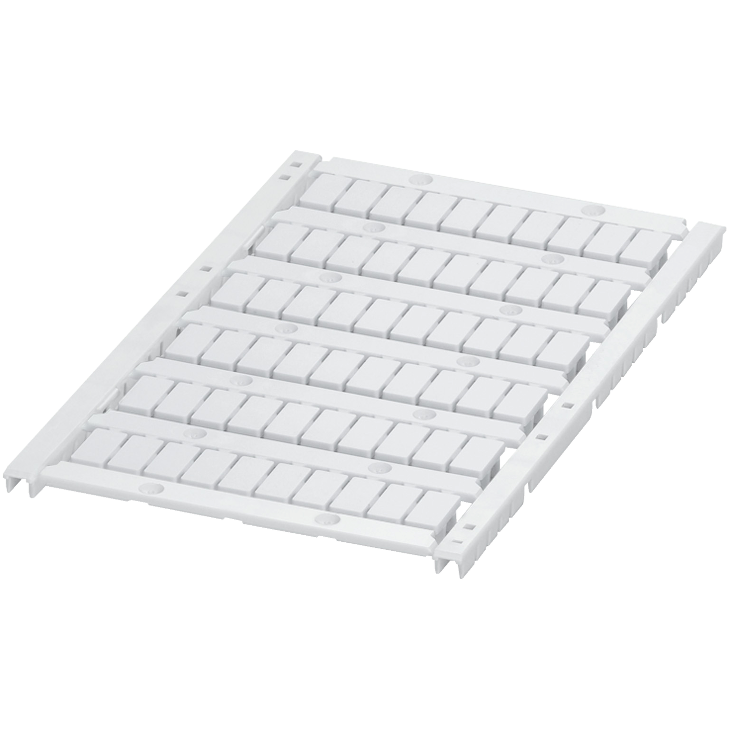 Schneider Electric-NSYTRABPV6-Carte avec 60 repères à clipser 6mm - 6 barrettes - vierge - blanc